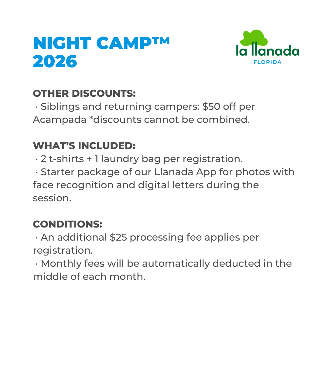 condiciones night camp ingles movil